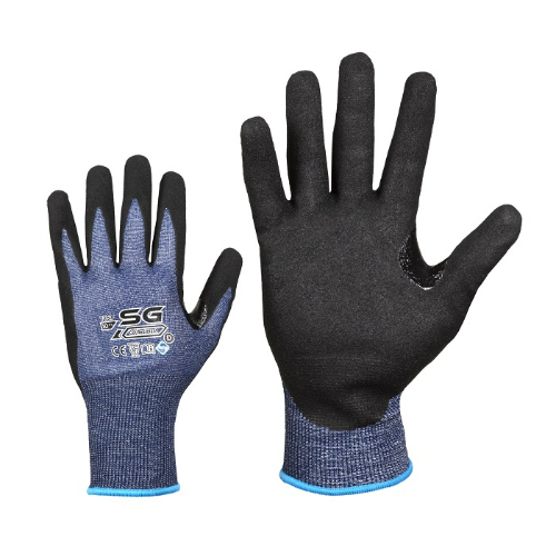 Art. 7153 - modern cut-resistant work gloves, palm coated with rough foam nitrile rubber, cut resistance level D