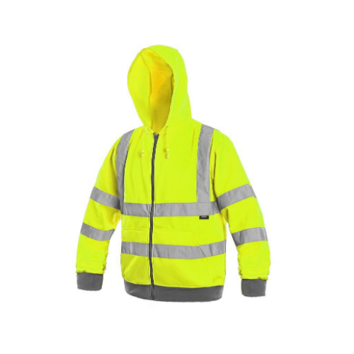 Art. CA1115-027-150 - sweatshirt with hood CXS FROME, neon yellow, class 3