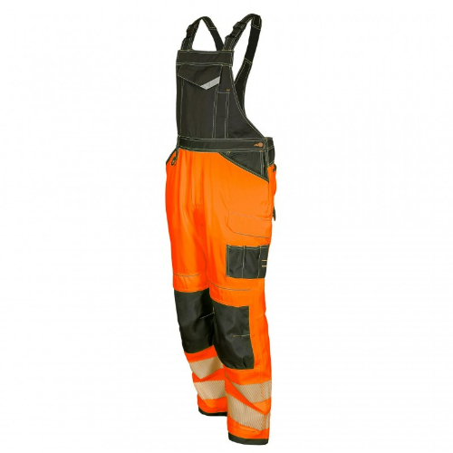 Art. TA-EASYGOBIBOR - CANNYGO EASYGO high-visibility dungarees, neon orange, class 2
