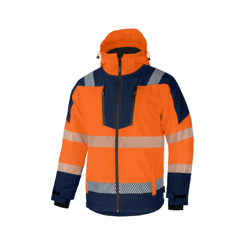 Art. TA-STDV-WELLOM - kõrgnähtav softshell jakk CANNYGO WELLGO, neoonoranž/sinine, klass 3